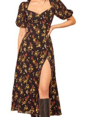 Reformation Floral Midi Dress xs